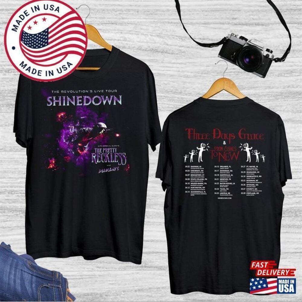 Shinedown Revolutions Live Tour Rock Fan Unisex T-Shirt